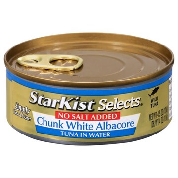 Starkist E.V.O.O. Selects No Salt Added Chunk White Albacore Tuna in Water