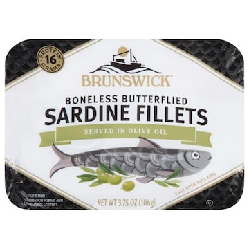 Brunswick Sardine Fillets, Butterflied, Boneless