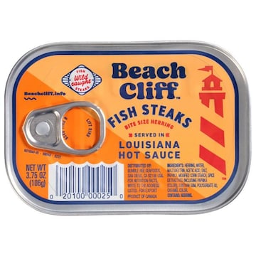 Beach Cliff Fish Steaks, Louisiana Hot Sauce