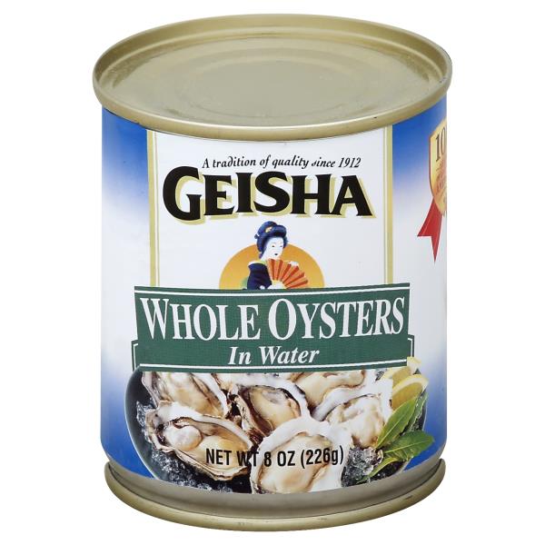 Geisha Oysters, in Water, Whole Publix Super Markets