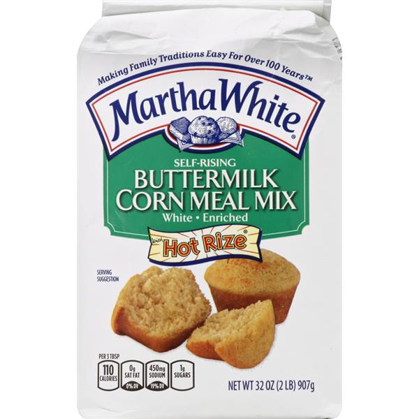 Smucker’s Martha White Self-Rising White Corn Meal Mix – 5 Lb Bag – Enriched, Gluten Free Option