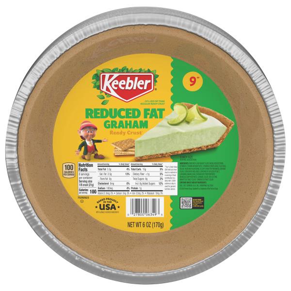 Keebler Ready Crust Pie Crust, Reduced Fat, Graham, 9 Inch Publix