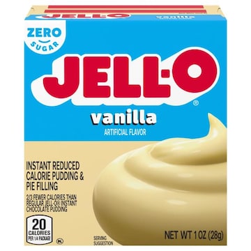 Jell-O Pudding & Pie Filling, Reduced Calorie, Zero Sugar, Instant, Vanilla