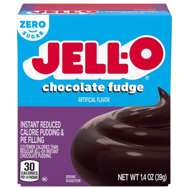 Jell-O Zero Sugar Instant Reduced Calorie Chocolate Fudge Pudding