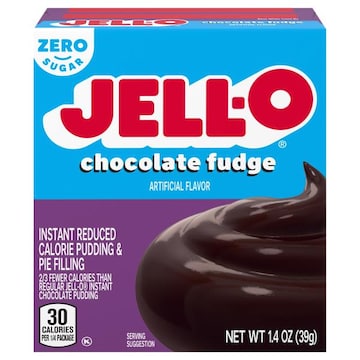 Jell-O Pudding & Pie Filling, Reduced Calorie, Zero Sugar, Instant, Chocolate Fudge