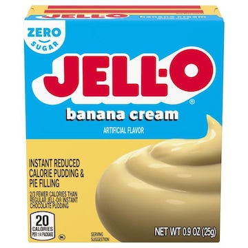 Jell-O Pudding & Pie Filling, Reduced Calorie, Zero Sugar, Instant, Banana Cream