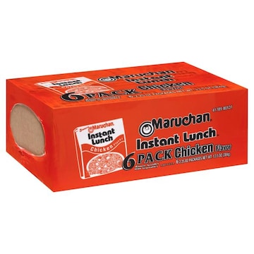 Maruchan Instant Lunch Ramen Noodles, with Vegetables, Chicken Flavor, 6 Pack
