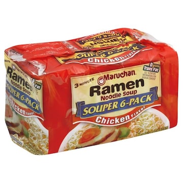 Maruchan Ramen Noodle Soup, Chicken Flavor, Souper 6-Pack