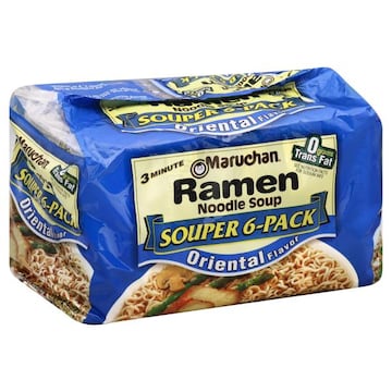 Maruchan Ramen Noodle Soup, Oriental Flavor, Souper 6-Pack
