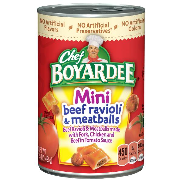 Chef Boyardee Beef Ravioli & Meatballs, Mini Publix Super Markets