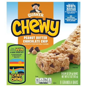 Quaker Granola Bars, Chewy, Peanut Butter Chocolate Chip