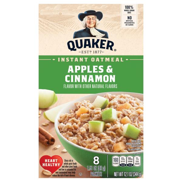 Quaker Oatmeal, Instant, Apples & Cinnamon | Publix Super Markets