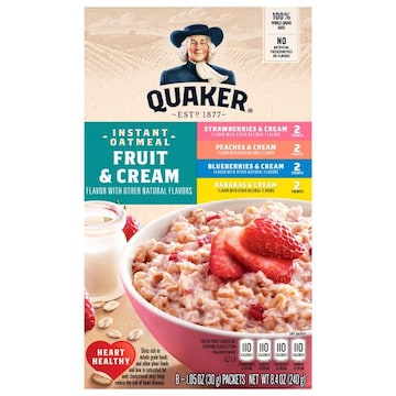 Quaker Fruit & Cream Flavor Instant Oatmeal