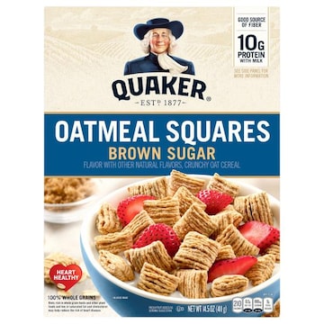 Quaker Oatmeal  Squares Brown Sugar Crunchy Oat Cereal