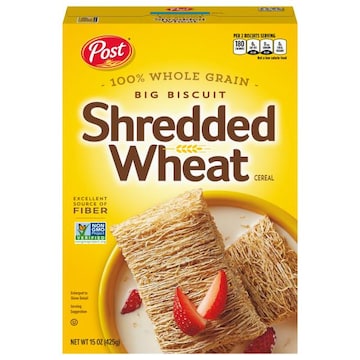 Shredded Wheat Cereal, 100% Whole Grain, Big Biscuit