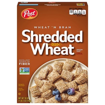 Shredded Wheat Cereal, Wheat 'N Bran, Spoon Size