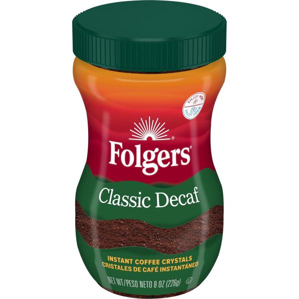Folgers Coffee, Instant Crystals, Classic Decaf Publix Super Markets