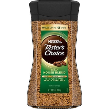 NESCAFÉ Taster's Choice Coffee, Instant, Light Roast, House Blend, Decaf