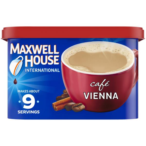 Maxwell House International Vienna Cafe-Style Instant Coffee Beverage ...