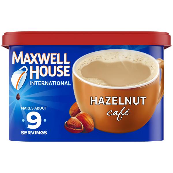 Maxwell House International Hazelnut Cafe-Style Instant Coffee Beverage ...