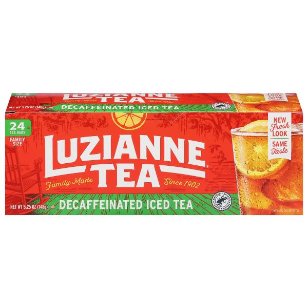 Luzianne Iced Tea, Decaffeinated, Tea Bags, Family Size | Publix