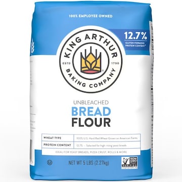 King Arthur Baking Unbleached Bread Flour, Non-GMO Project Verified, Certified Kosher, No Preservatives, 5 lbs