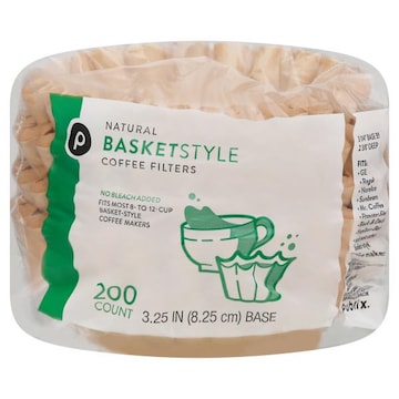 Publix Coffee Filters, Basket Style, Natural, 3.25 Inch