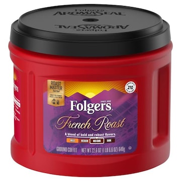 Folgers French Roast Ground Coffee, Medium-Dark Roast