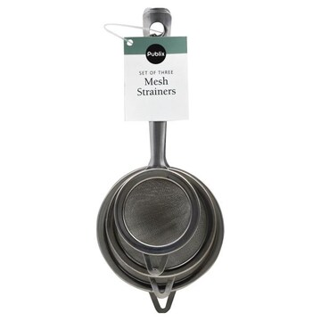 Publix Strainers, Mesh, Set of Three