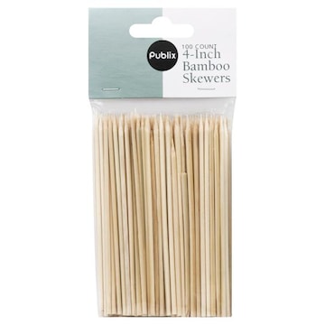Publix Skewers, Bamboo, 4-Inch
