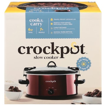 Crock Pot Slow Cooker, Oval, 6 Quart