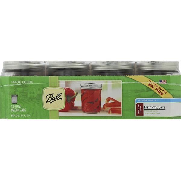 Ball Mason Jars, Half Pint, Regular Mouth | Publix Super Markets