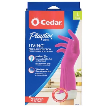 O-Cedar Playtex Gloves, Living, Large