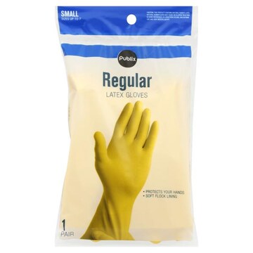 Publix Gloves, Latex, Regular, Small