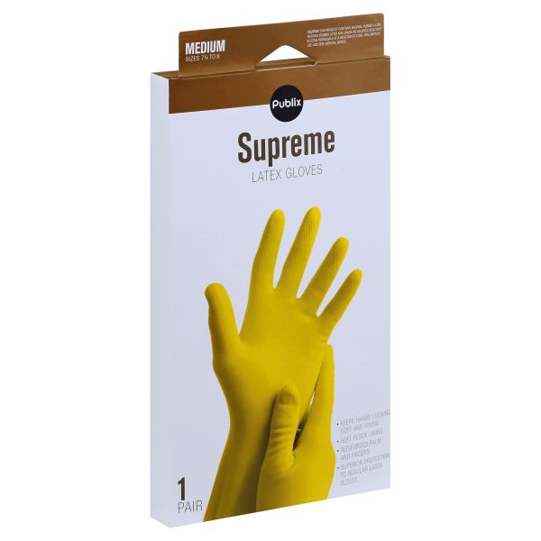 Publix Gloves, Latex, Supreme, Medium Publix Super Markets