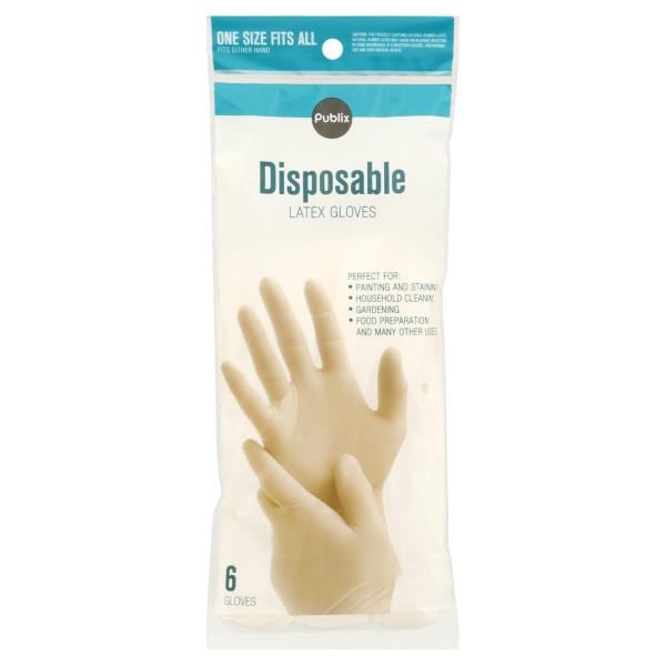Publix Gloves, Latex, Disposable, One Size Fits All Publix Super Markets