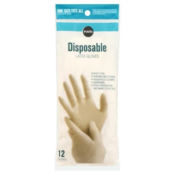 Publix Gloves, Latex, Disposable, One Size Fits All