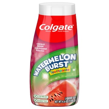 Colgate 2 in 1 Kids Fluoride Toothpaste, Watermelon Burst
