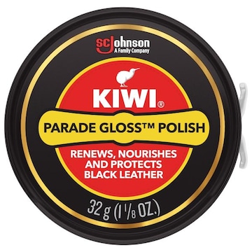 KIWI Parade Gloss Shoe Polish, Black, 1.125 oz (1 Metal Tin)