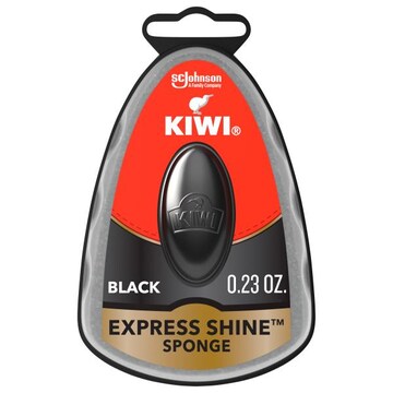 KIWI Express Shine Sponge, Black, 0.23 oz (1 Sponge)