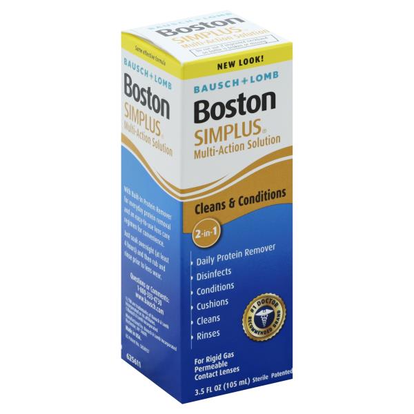 Bausch + Lomb Simplus Multi-Action Solution, 2-in-1, Cleans ...