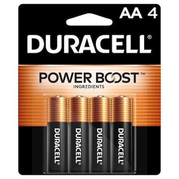 Duracell Power Boost Coppertop AA Alkaline Batteries, 4/Pack