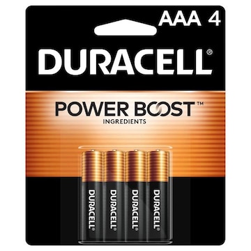 Duracell Power Boost Coppertop AAA Alkaline Batteries, 4/Pack