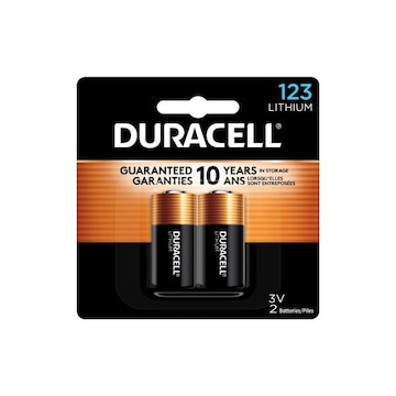 Duracell 123 3V Lithium Battery, 2/Pack