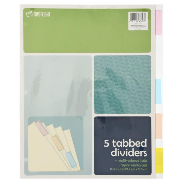 Top Flight Tabbed Dividers Publix Super Markets
