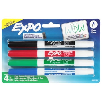 Expo Dry Erase Markers, Assorted Ink, Low Odor