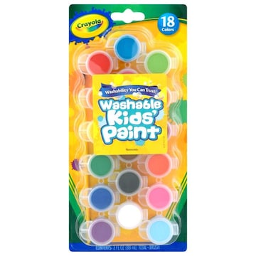 Crayola Washable  Kids' Paint, Nontoxic, 18 Colors