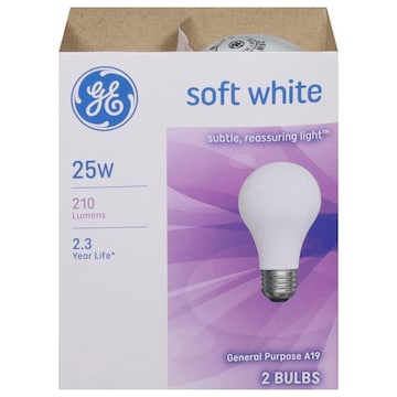 Ge Light Bulbs, Soft White, 25 Watts