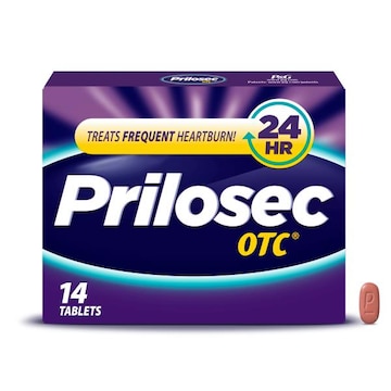Prilosec OTC Acid Reducer Heartburn Relief, Omeprazole, Tablets, 14 Ct