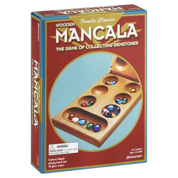 Gioco Da Tavolo Mancala Pressman In Scatola Di Legno Pieghevole - 2 Giocatori, 6+ Anni - 5